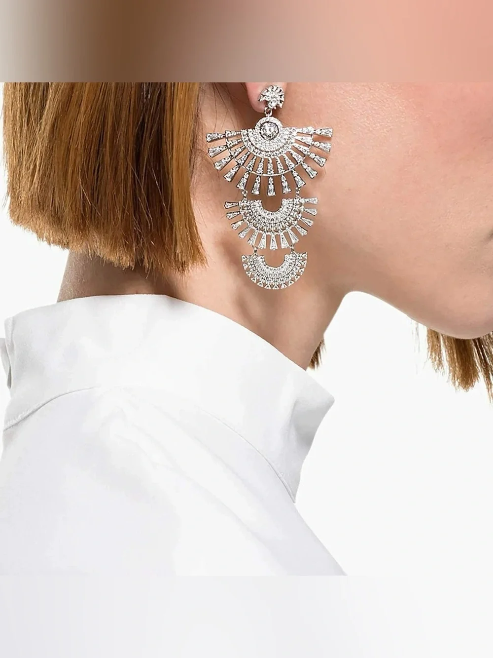 Swarovski Sparking Dance Dial Up Pierced Earrings 5568008 - Picture 2 of 5